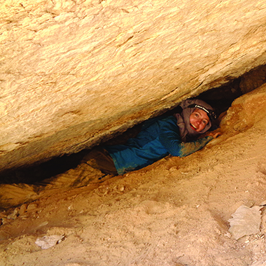 Sarah Ivory in rocks