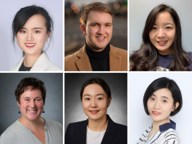 2024 Roy Award winners include, clockwise from top left, Mingyu Yu, Michael Miller, Ying Han, Maria Hilse, Hee Jeung Oh and Fei Fei Shi. 