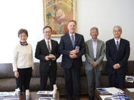 Lee Kump, dean of the College of Earth and Mineral Sciences and professor of geosciences at Penn State, visited Tohoku University and met leadership on Oct. 29 and 30, 2024.