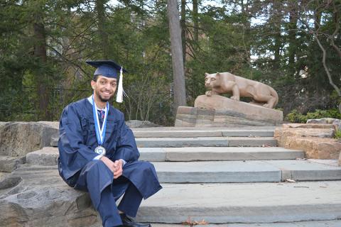 Saeed Abbas A. Aloqili has been selected as the College of Earth and Mineral Sciences’ student marshal