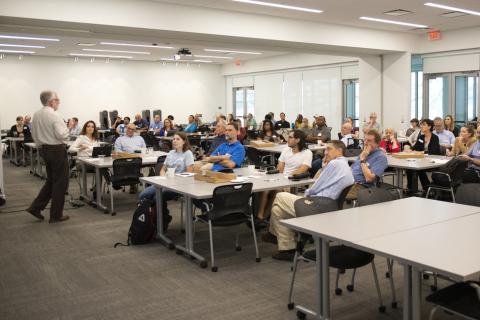 Researchers from across Penn State participating in a FEW-focused meeting aimed at building interdisciplinary teams