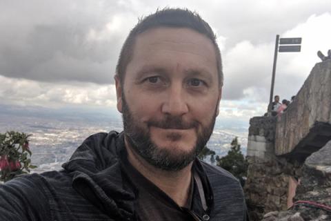 Dave Yoxtheimer pictured atop in Monserrate, Bogota, Colombia.