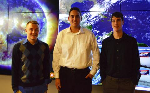 Jacob DeFlitch, left, Ben Reppert and Steve Hallett