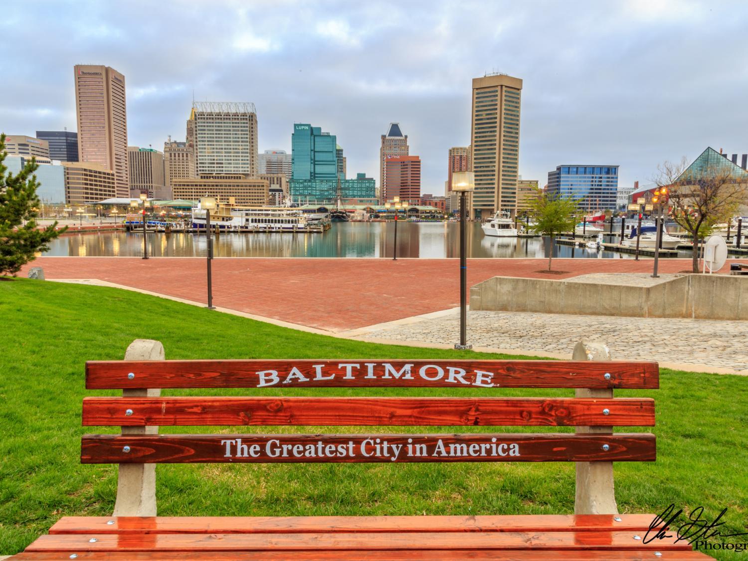 The Baltimore city skyline 