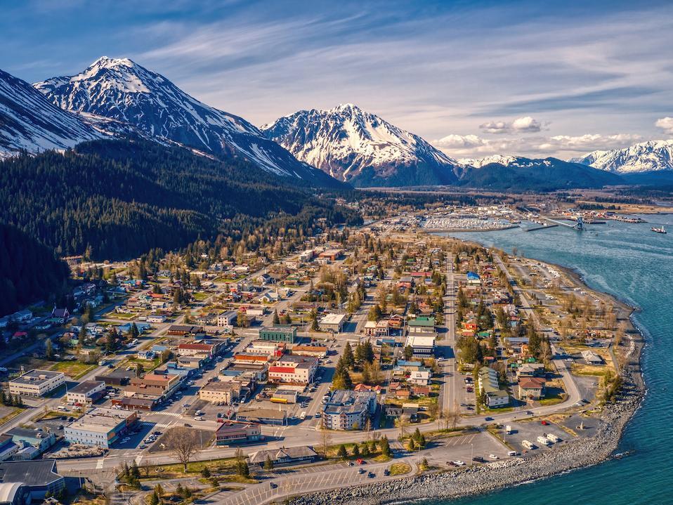A coastal community in Alaska