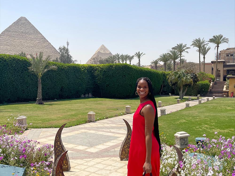 Imani Murray at the Marriott Mena House Cairo in Giza, Egypt, in April 2021