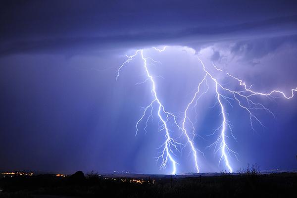 Thunderquakes can be detected using underground fiber-optic-cable networks