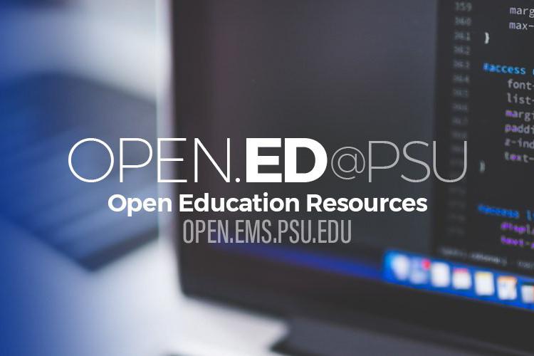 OPEN.ED website hosts high-quality learning materials written by faculty in the College of Earth and Mineral Sciences