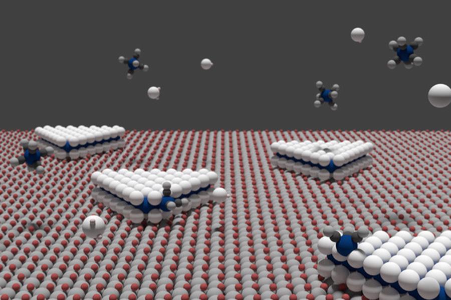 Large-scale atomically-thin 2-D films by gas-source chemical vapor deposition.