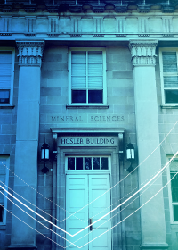 a photo of the person is not available so there is a placeholder image of the hostler bldg with a blue overlay and of the Penn State shield