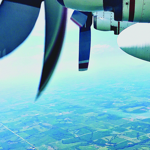 Plane with equipment